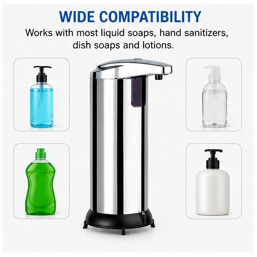 Automatic Soap Dispenser Touchless Handsfree Stainless 2-Pack IR Sensor Bathroom gallery