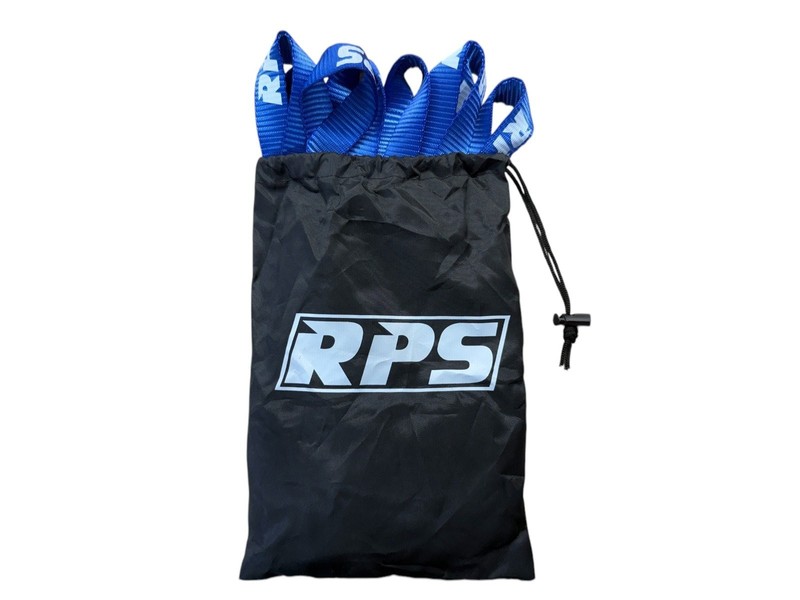 Racingpowersports Soft Loop Tie Down Straps 4500lbs Motorcycle ATV 8PCS 1x8 Blu gallery
