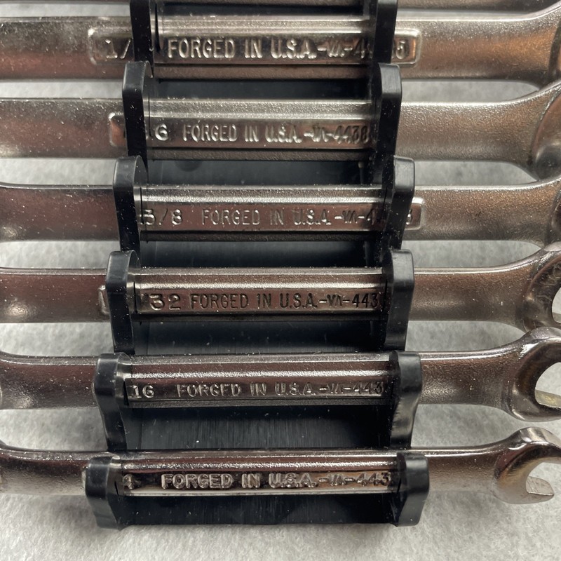 Craftsman VA SAE 6 Point Combination Wrench Set 1/4”-7/8” USA Raised Panel gallery