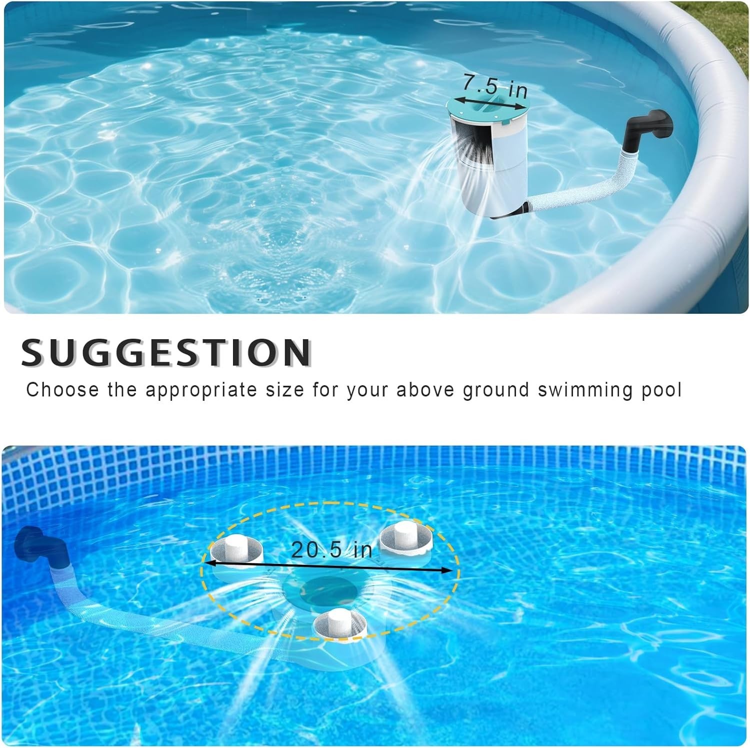 Above Ground Pool Skimmer,No Installation Required, no Adjustable Bracket Requir gallery