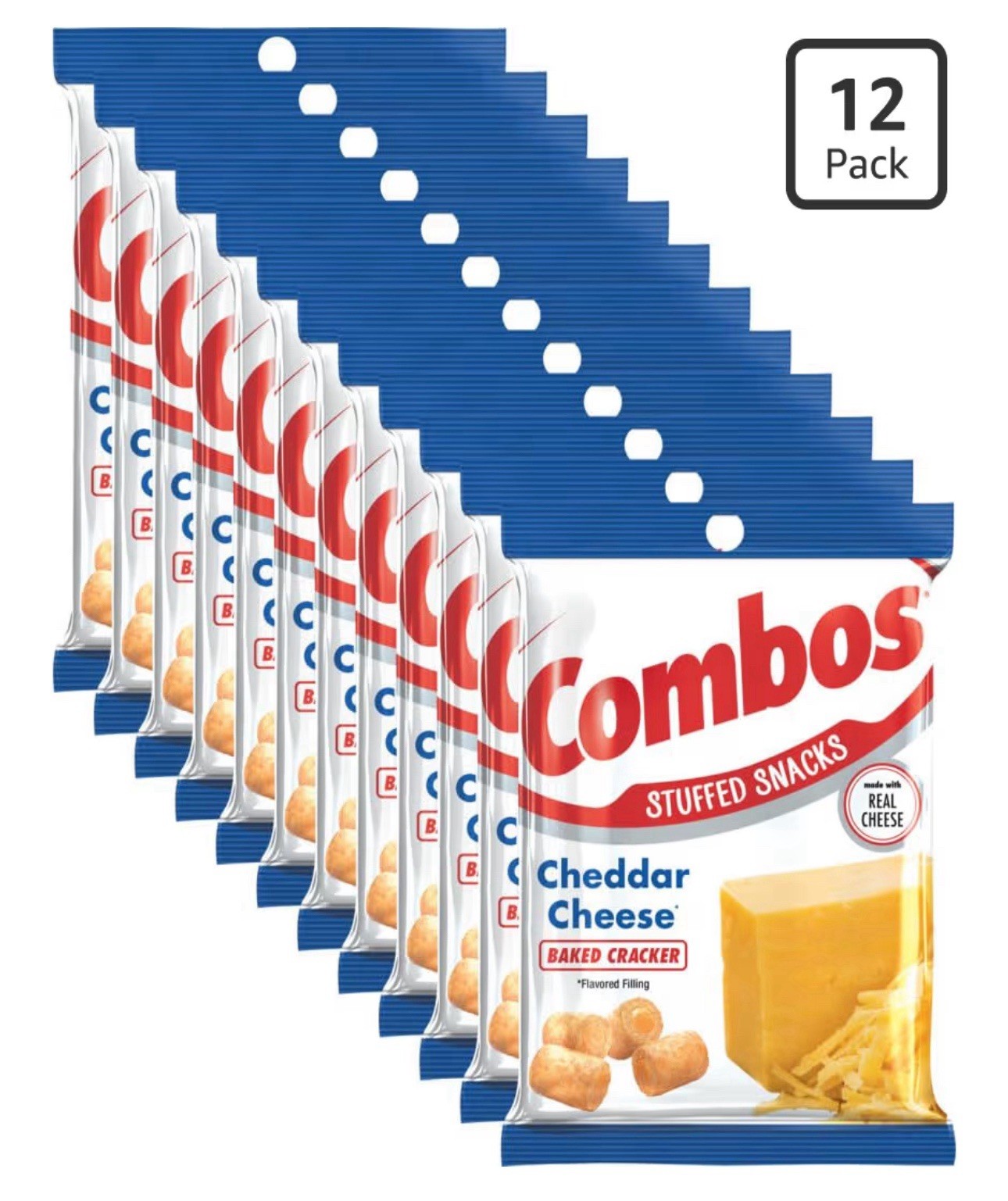 COMBOS Cheddar Cheese Cracker Baked Snacks 6.3-Ounce Bag (Pack of 12)bb2/26 gallery