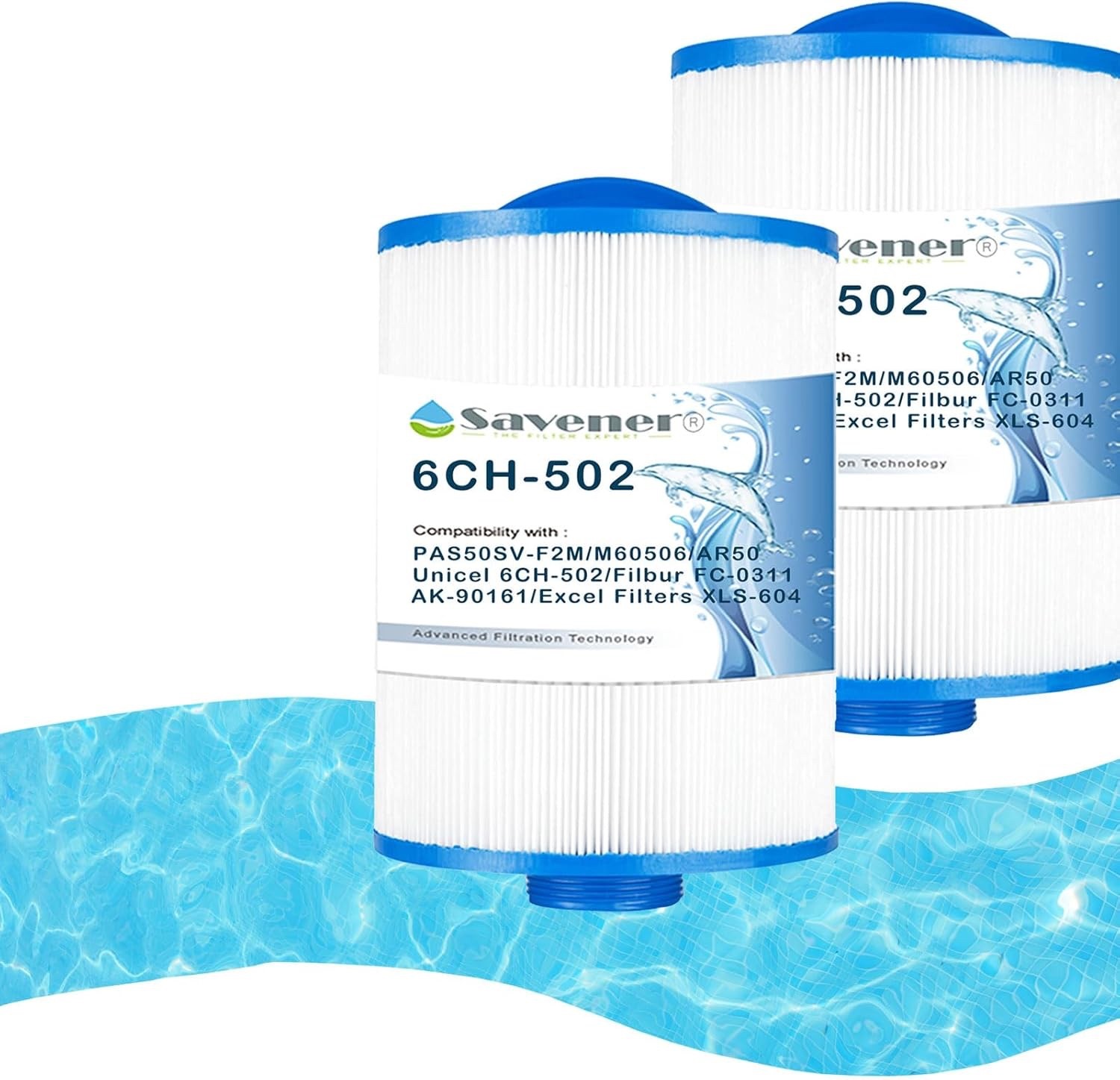 Savener Spa Filters Compatible w/ PAS50SV, 6CH-502, FC-0311, M60506, AR50 2 Pack gallery