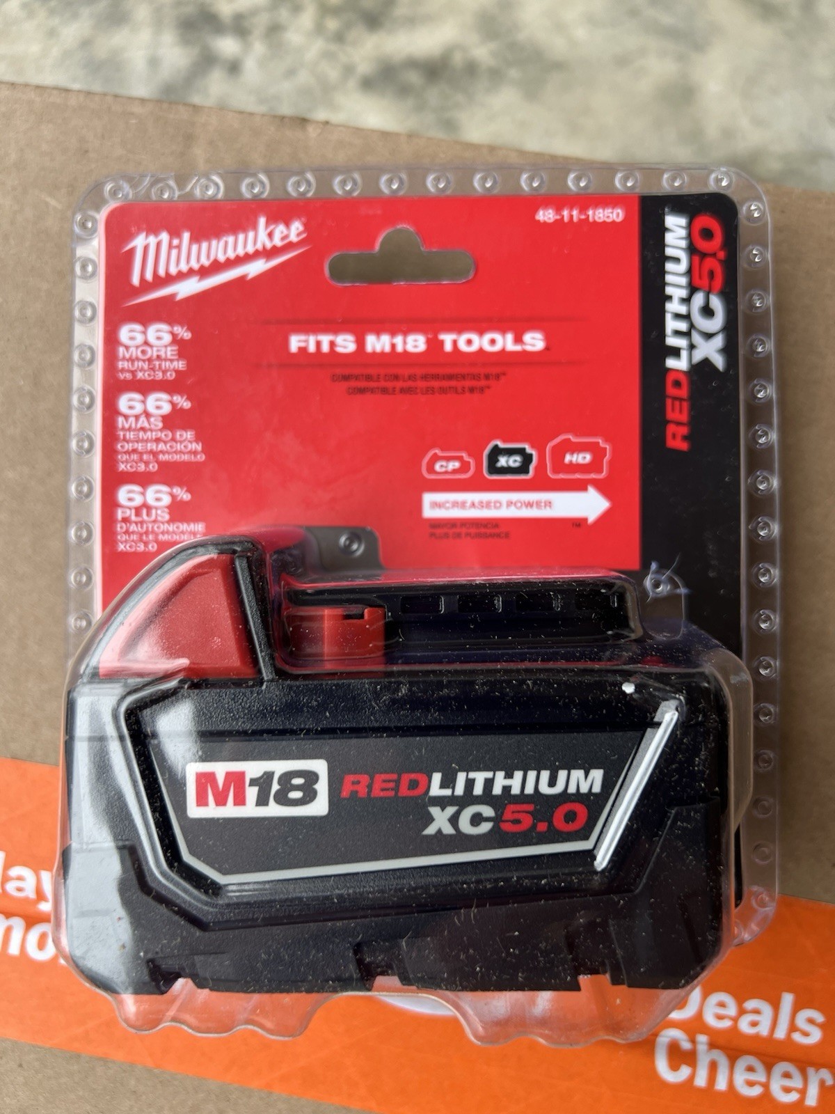 Milwaukee M18 REDLITHIUM XC5.0 Extended Capacity Battery Pack Brand New 5.0 Ah gallery