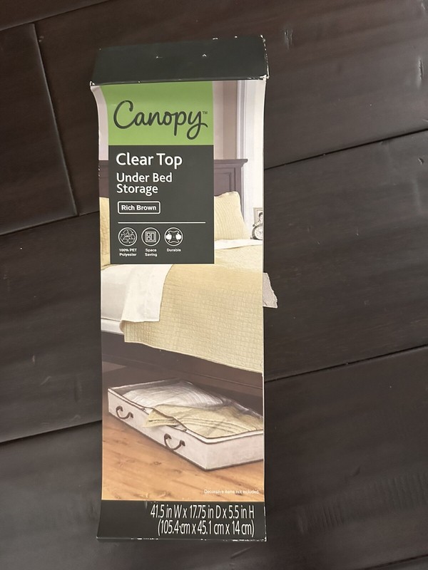 NEW Canopy Clear View Under-Bed Storage, Rich Brown/Fresh Ivory gallery