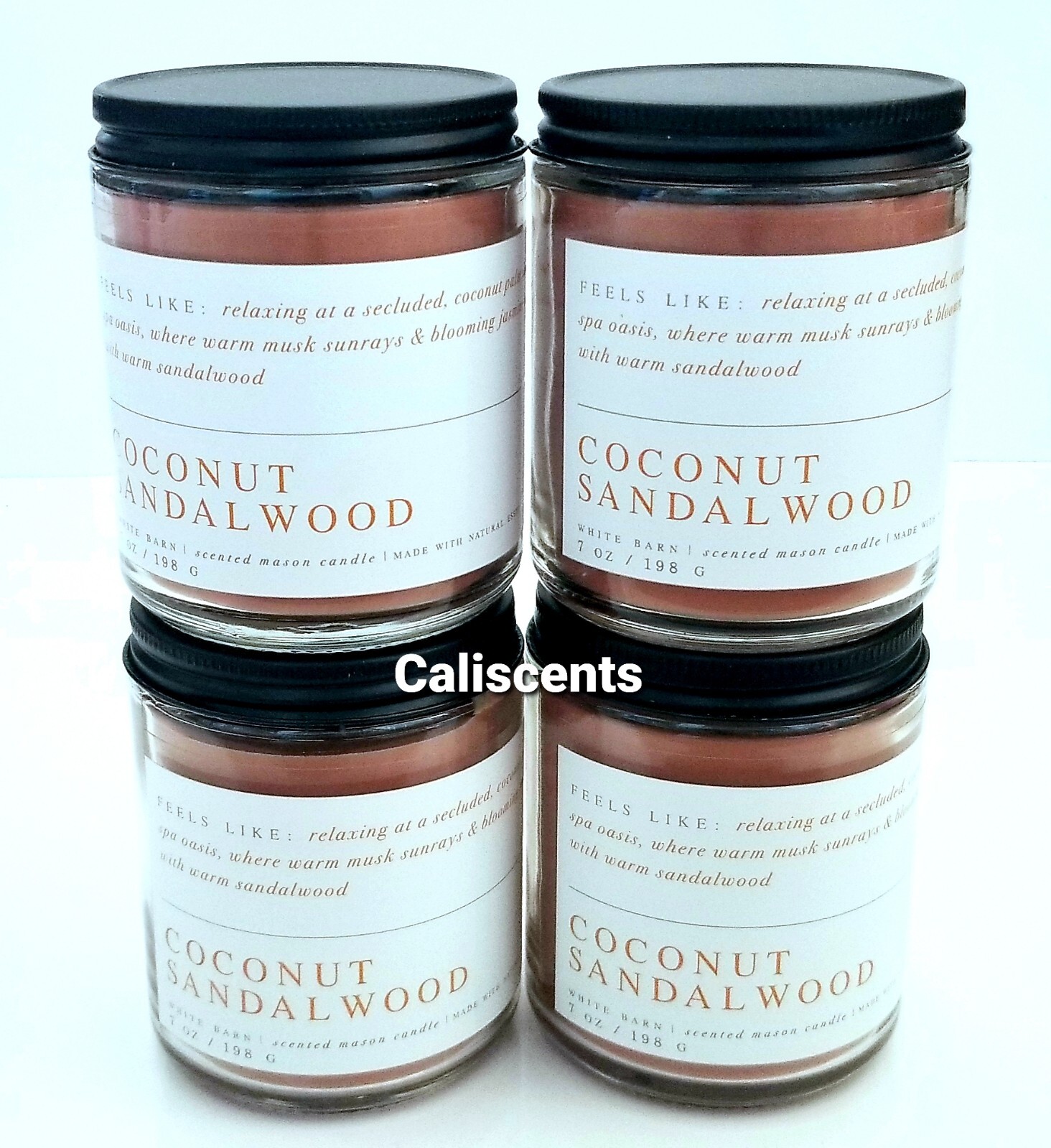 Bath & Body Works / White Barn COCONUT SANDALWOOD 7 oz Candles NEW X4 gallery