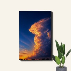 Golden Sunset Cloudscape Wall Art dramatic sky over nature landscape scene