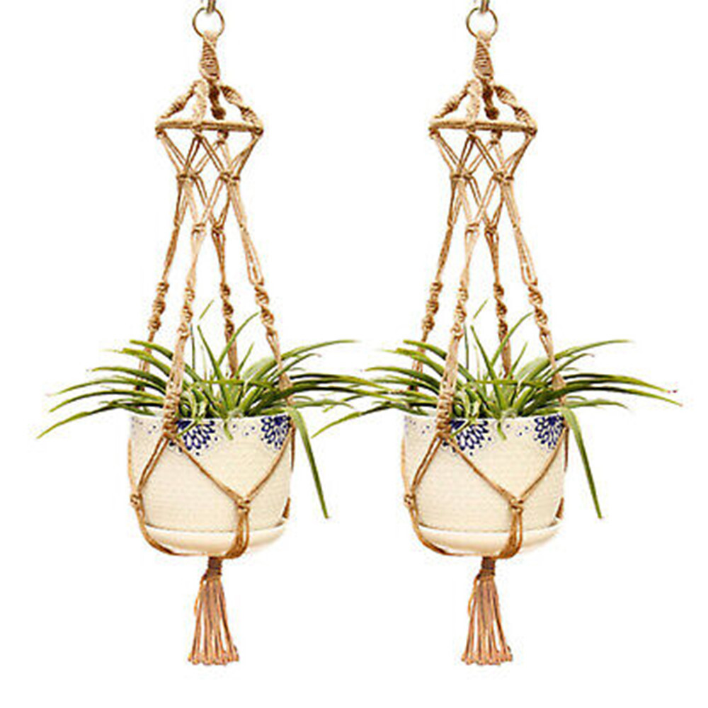 Handmade Flower Pot Hanging Baskets Macrame Plant Hanger Flowerpot Holder Net gallery
