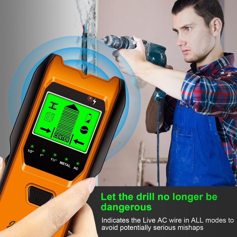 Multifunctional Stud Locator - Detect Metal, AC Wires & More Effortlessly gallery