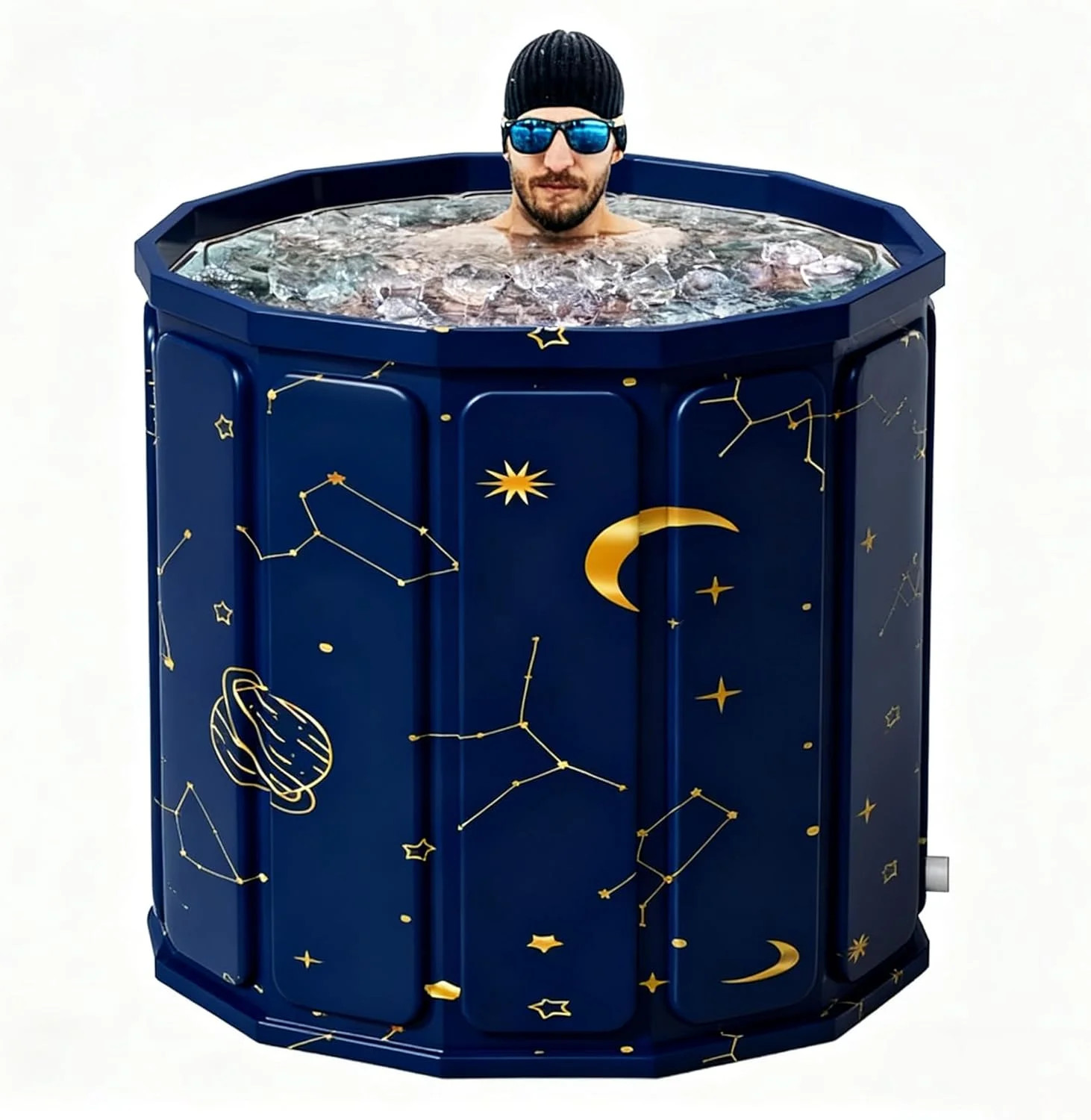 31.5" Large Foldable Ice Bath Tub, Portable Cold Plunge Tub for Athletes Recover gallery
