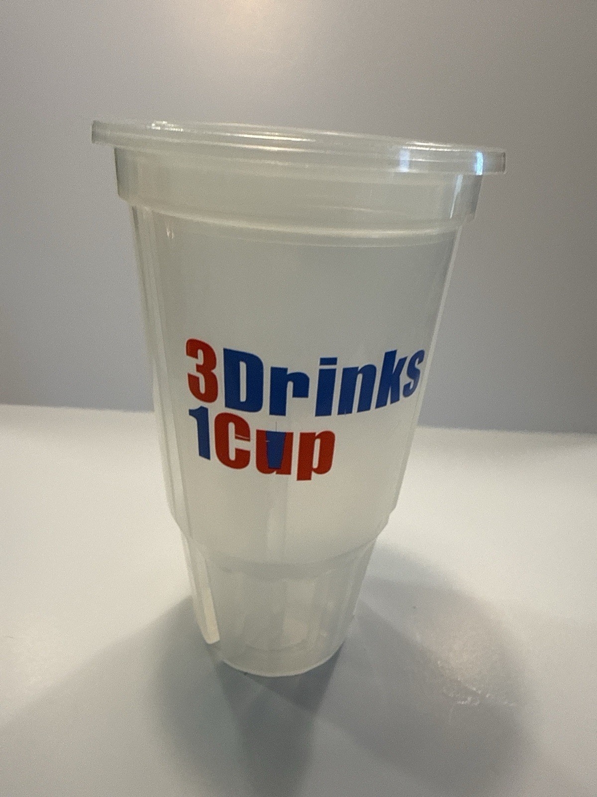 3 Drinks 1 Cup Stackable Party Cups – 4 Pack – 24 oz Total – Three 8 oz Chambers gallery