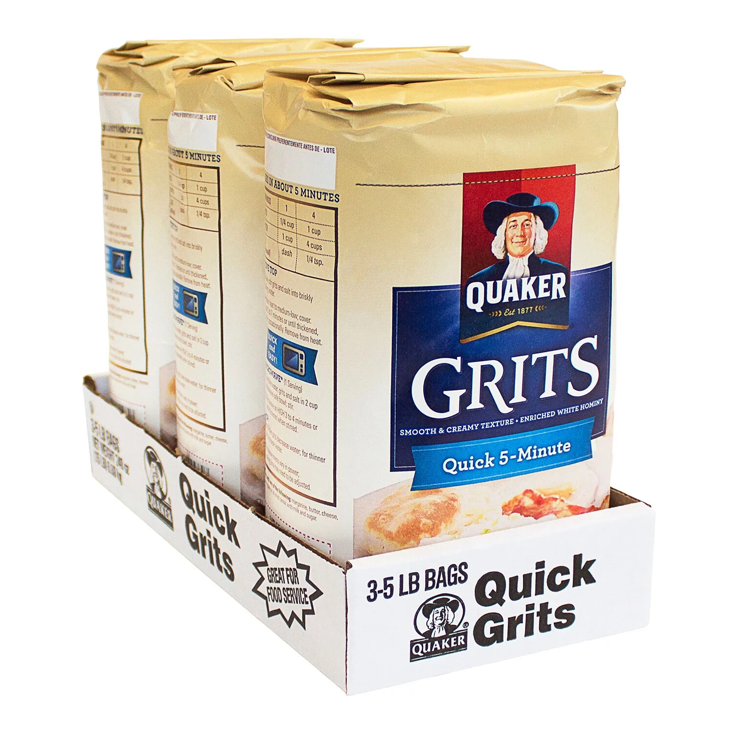 Quaker Quick 5-Minute Grits {5 lb., 3 pk.} gallery