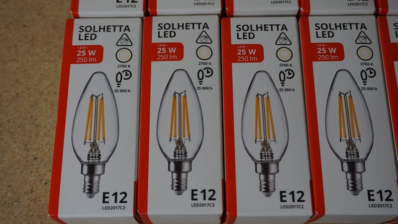 10x Ikea SOLHETTA LED Bulb E12 Chandelier/Clear 250 lumen, NON dimmable gallery