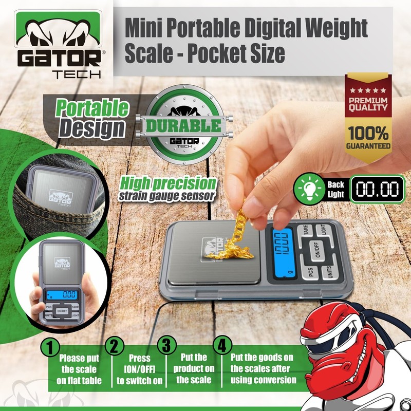 Digital Mini Pocket Scale Portable Jewelry Balance Gram Oz Herb Gold 500g x 0.1g gallery