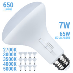 12 Pack LED 7W =65W BR30 Medium E26 CCT 2700K 3000K 3500K 4000K 5000K Warm Cool