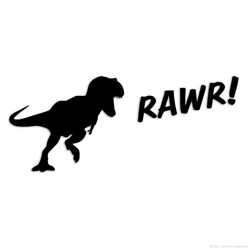 T-Rex Dinosaur Rawr - Decal Sticker - Multiple Colors & Sizes - ebn6085 gallery