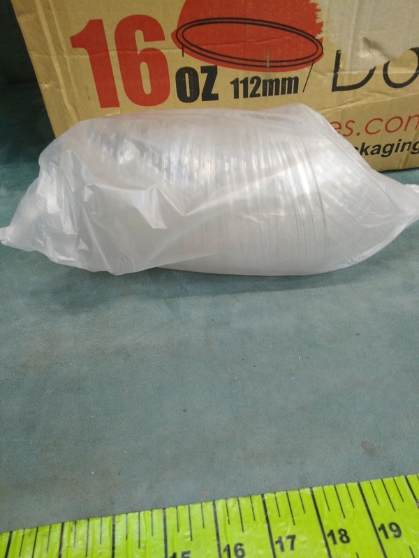 Dome Lids 16 oz Clear plastic 50pk 112mm apo cups new in pack no hole center gallery