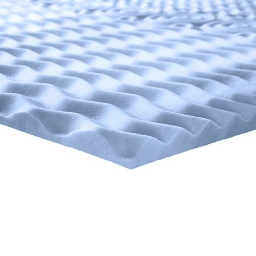 Comfort Zone Cooling Memory Foam Mattress Topper, 1.5 Inch, Queen 79"x59"x1.5" gallery