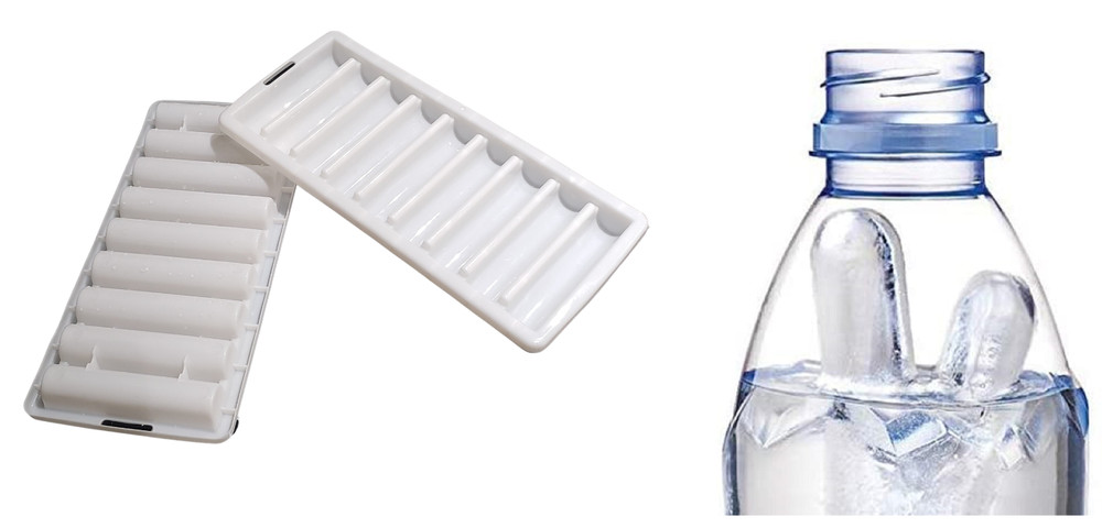 2 Pack Narrow Ice Stick Cube Trays Easy Push and Pop Out for Water Sport Bottle