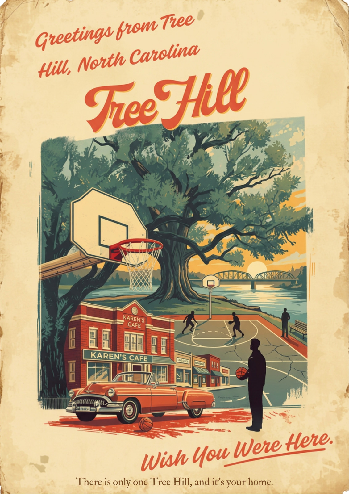 One Tree Hill Wall Collage Postcard Style Poster gallery