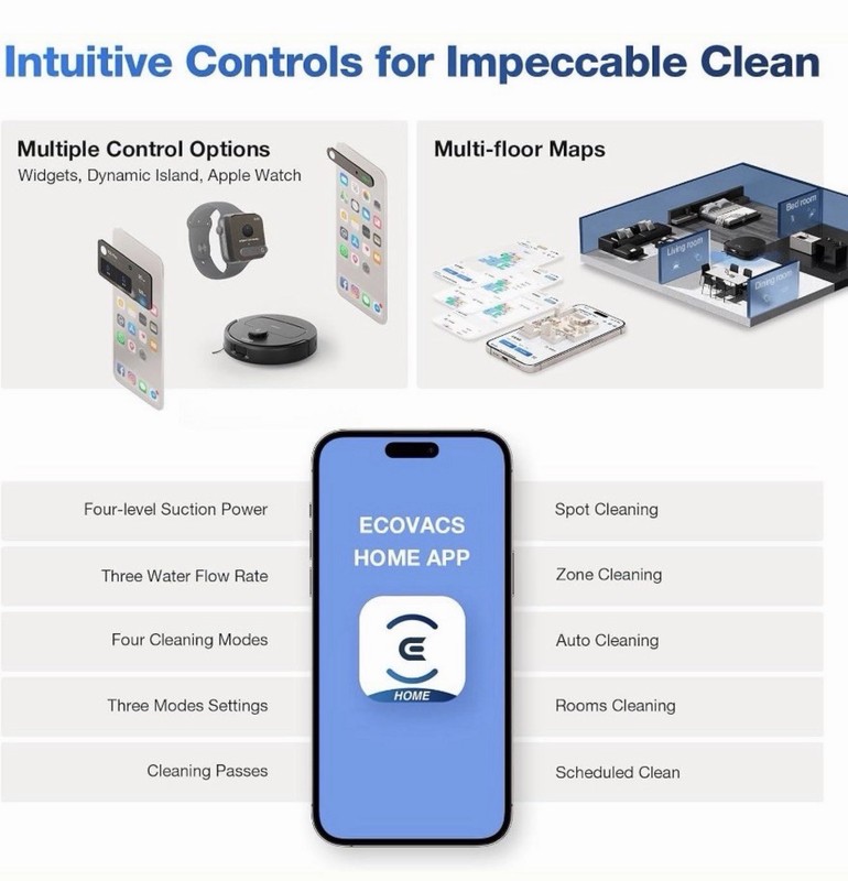 ECOVACS DEEBOT N30 Pro Omni Robot Vacuum and Mop, 10000Pa Suction 140°F Hot Wate gallery