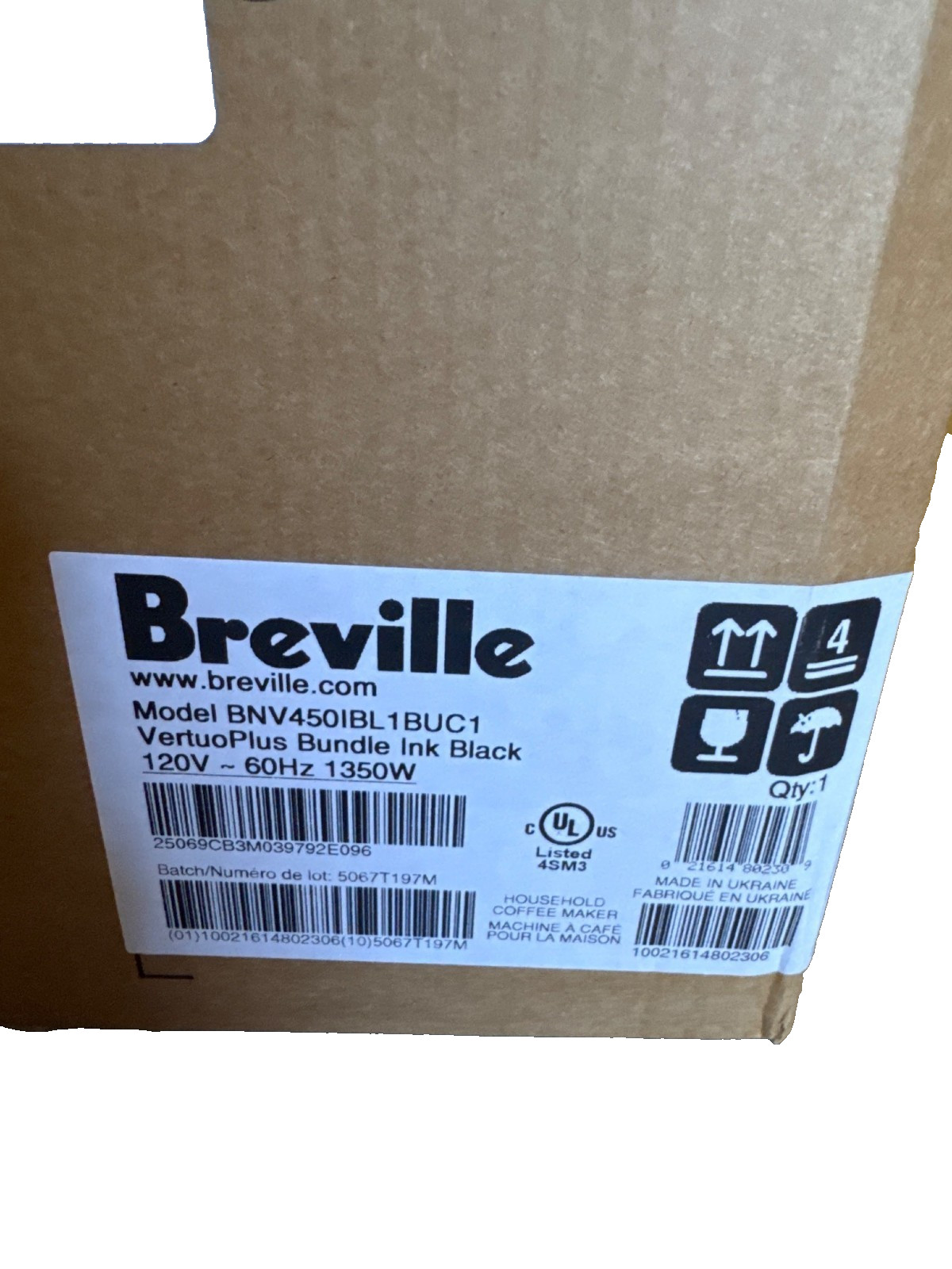 Nespresso Vertuo Plus Bundle Coffee Machine by Breville w Milk Frother Ink Black gallery