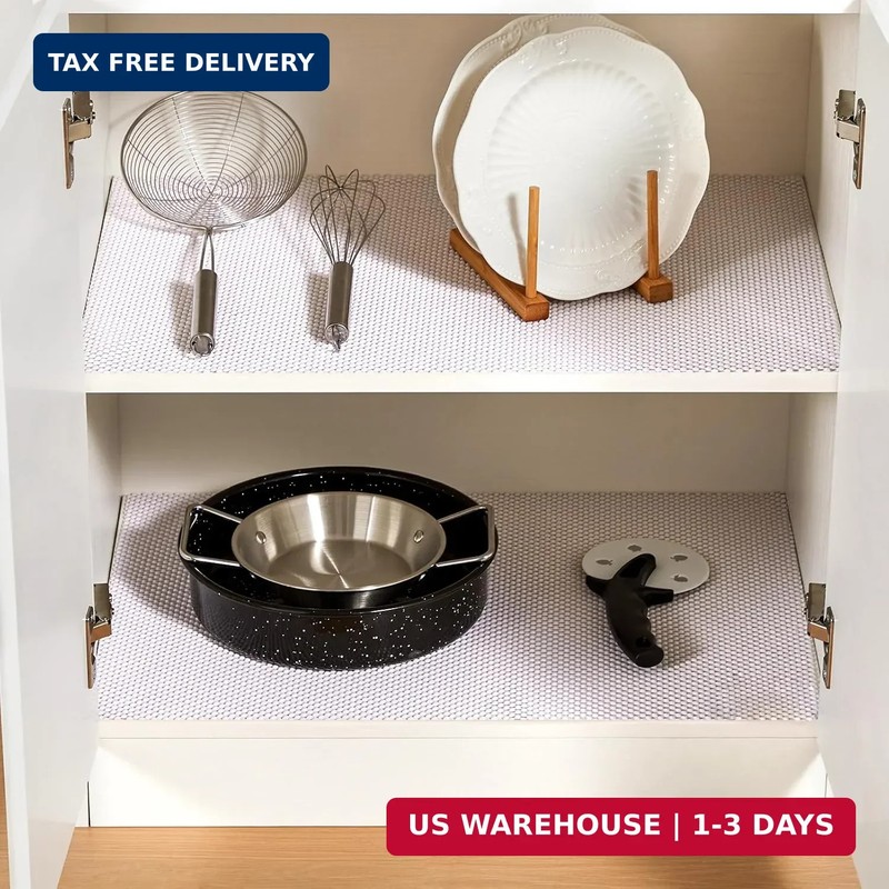 Shelf Liner for Kitchen Cabinet, Drawer Liners Non Slip Non Adhesive Thick Mat, gallery