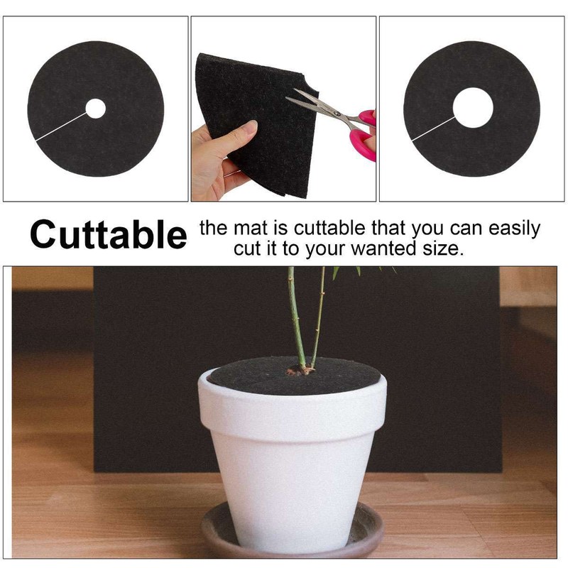 12Pcs Set Non-Woven Tree Mulch Ring Round Weed Barrier Tree Protection Weed Mats gallery