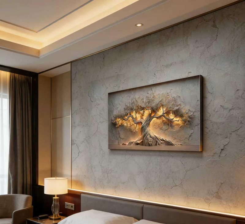 Large Tree of Life Canvas Art - Rustic Earth Tone Wall Decor for Home gallery