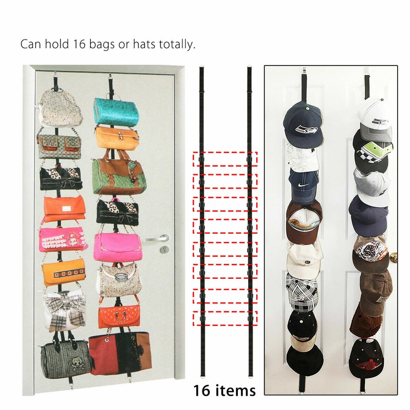 2× Cap Rack Closet Hanger Baseball Hat Wall Door Holder Hook Storage Organizer gallery