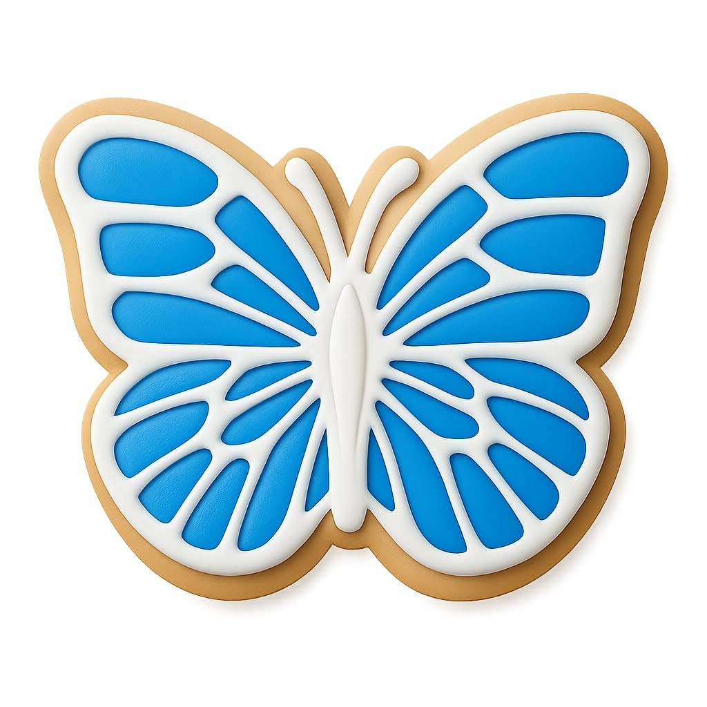 Majestic Monarch Butterfly Cookie Cutter & Stamp, Fondant, Clay - 4x3.3" gallery