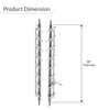 Brixwell JS30 Jalousie Strip Hardware 30" Length 8 Blades Aluminum Pair gallery
