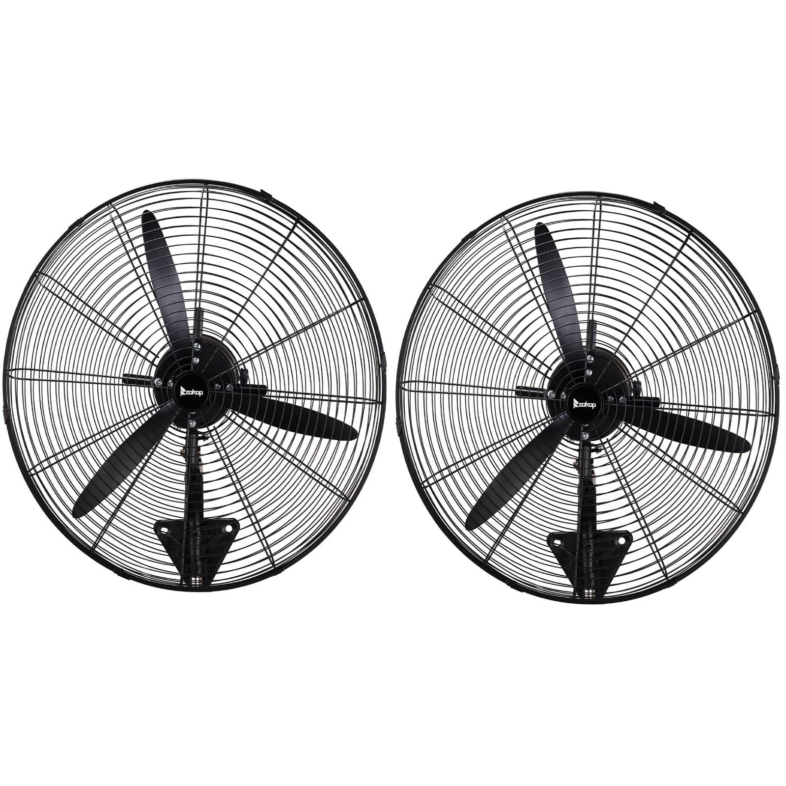 Zokop 2PCS 30" Industrial Wall Mount Fan Oscillating Metal 4 Speeds Ventilation gallery