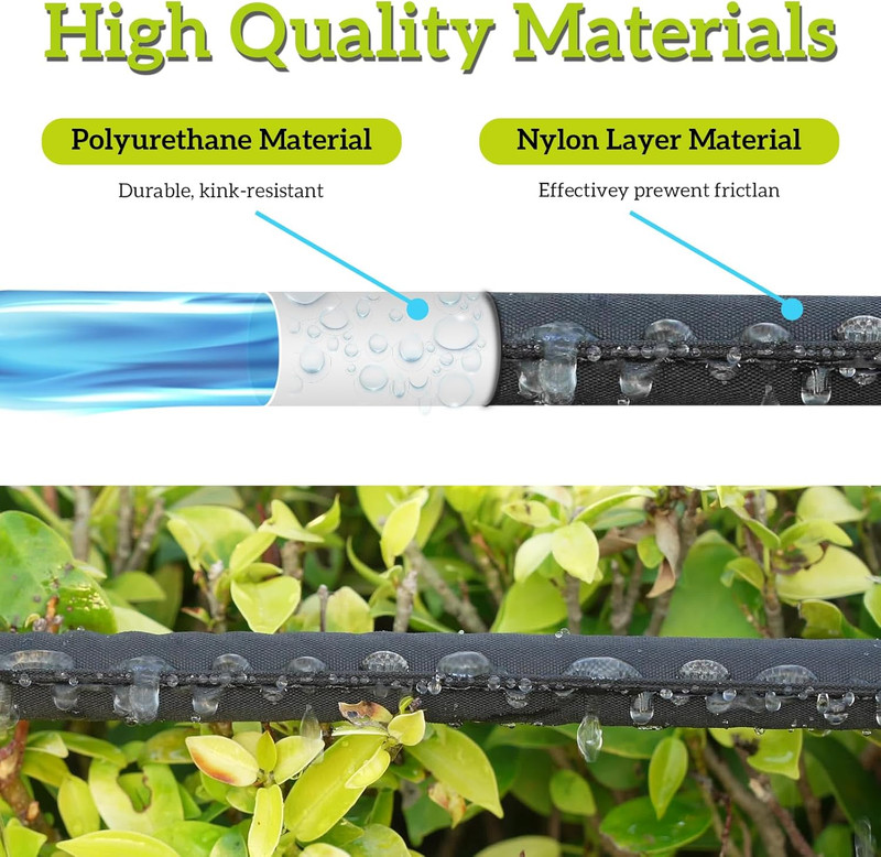 Flat Soaker Hose 1/2" X 75 Ft with Stake for Garden Beds Drip Hoses Irrigation S gallery