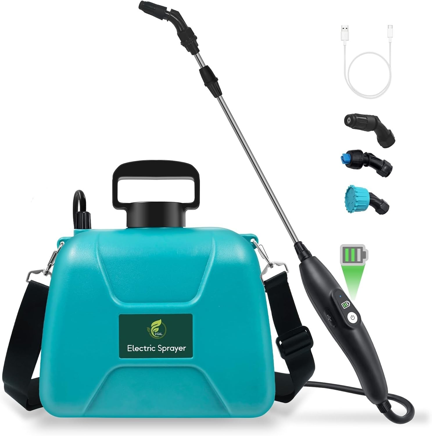 2 Gallon Battery Powered Garden Sprayer, Electric Sprayer with USB Rechargeable gallery