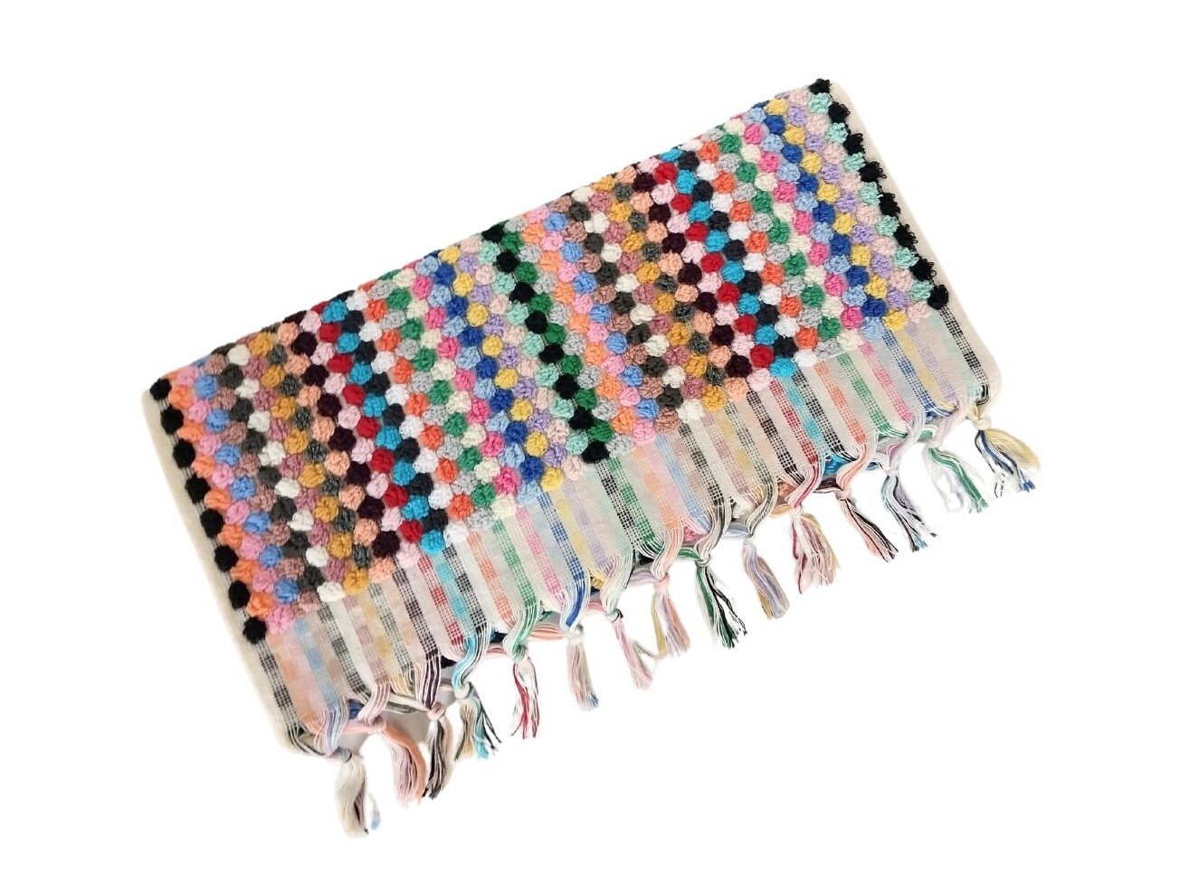 Multi Color Turkish Hand Towel - Quick Soft Rainbow Absorbent Pom Pom Kitchen gallery