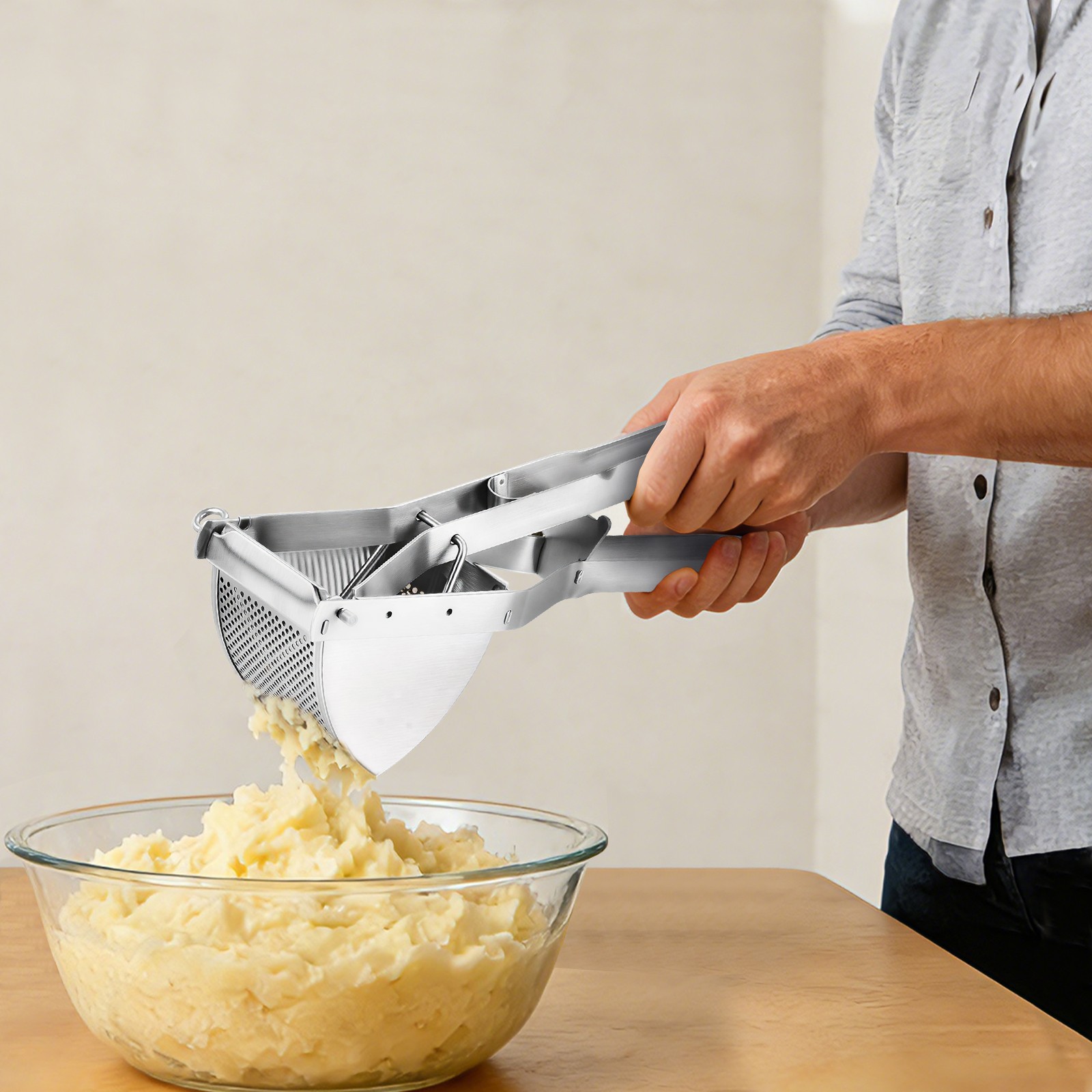 Potato Masher, Heavy Duty Potato Masher, Stainless Steel Potato Masher USA gallery