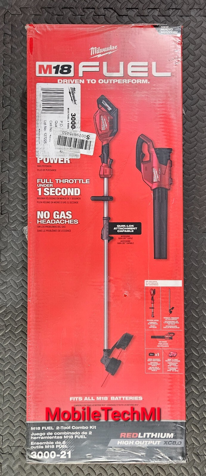 Milwaukee M18 FUEL 2-Tool Combo Kit Trimmer, Blower, 8.0 Battery Charger 3000-21 gallery