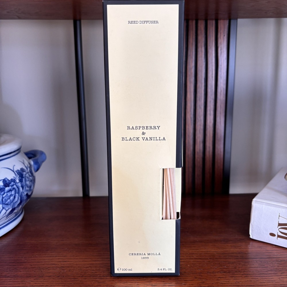 Cereria Molla - Raspberry & Black Vanilla 3.4 Fl Oz /100ml Diffuser New In Box