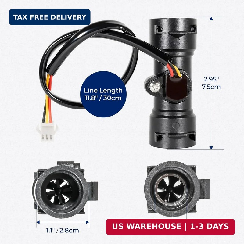 Water Flow Sensor Kit - Compatible with CAMPLUX, Ranein, Recpro, Girard, Fogatti gallery
