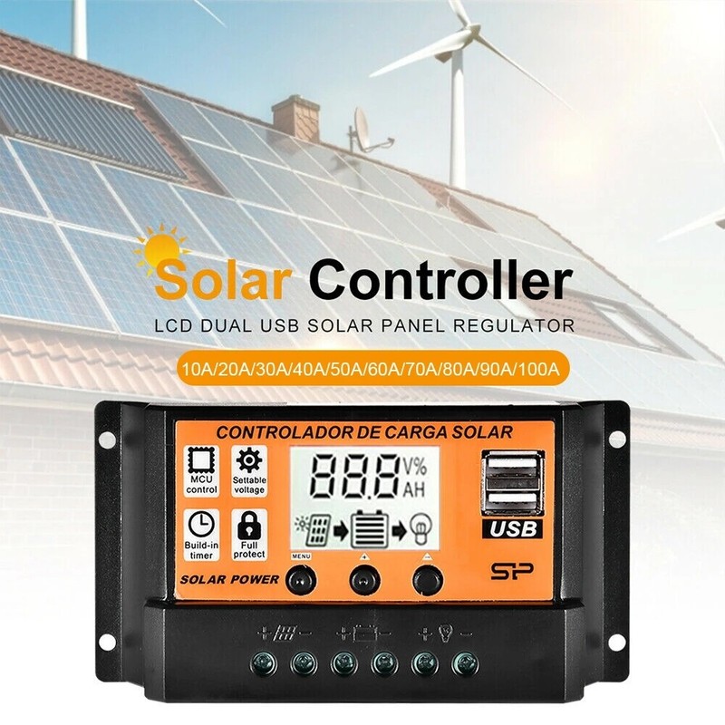 100A MPPT Solar Panel Regulator Charge Controller Auto Focus Tracking 60A 12/24V gallery