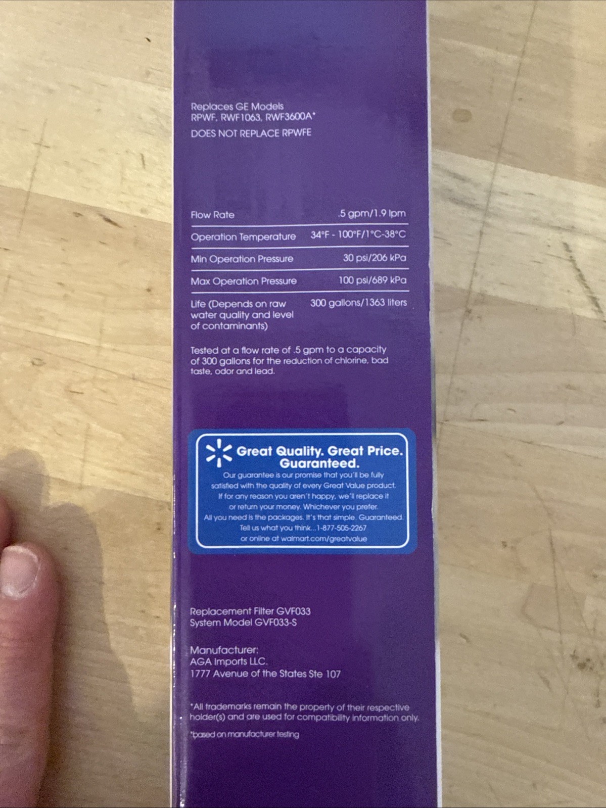 Great Value Refrigerator Water Filter Replaces Ge Model RPWF 6 Month 300 Gallons gallery