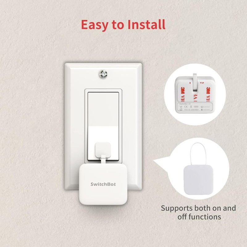 Switchbot Smart Switch Button Pusher (Bluetooth) App Timer Control, No Wiring gallery