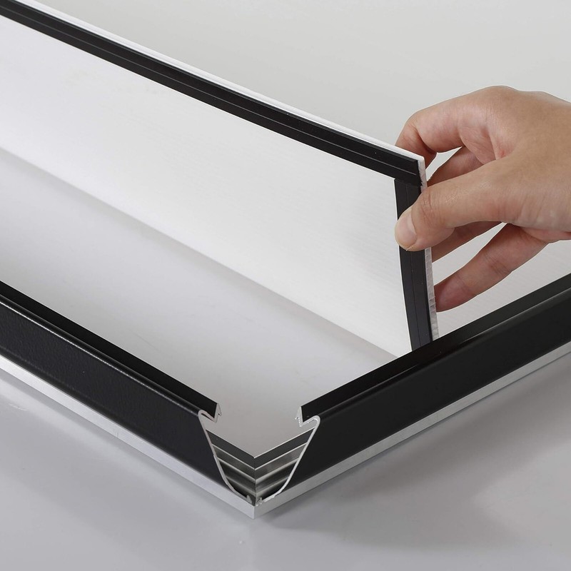 Portable Snap Poster Frame 1.25" Aluminum Front Loading Wall Mount 36x48 Black gallery