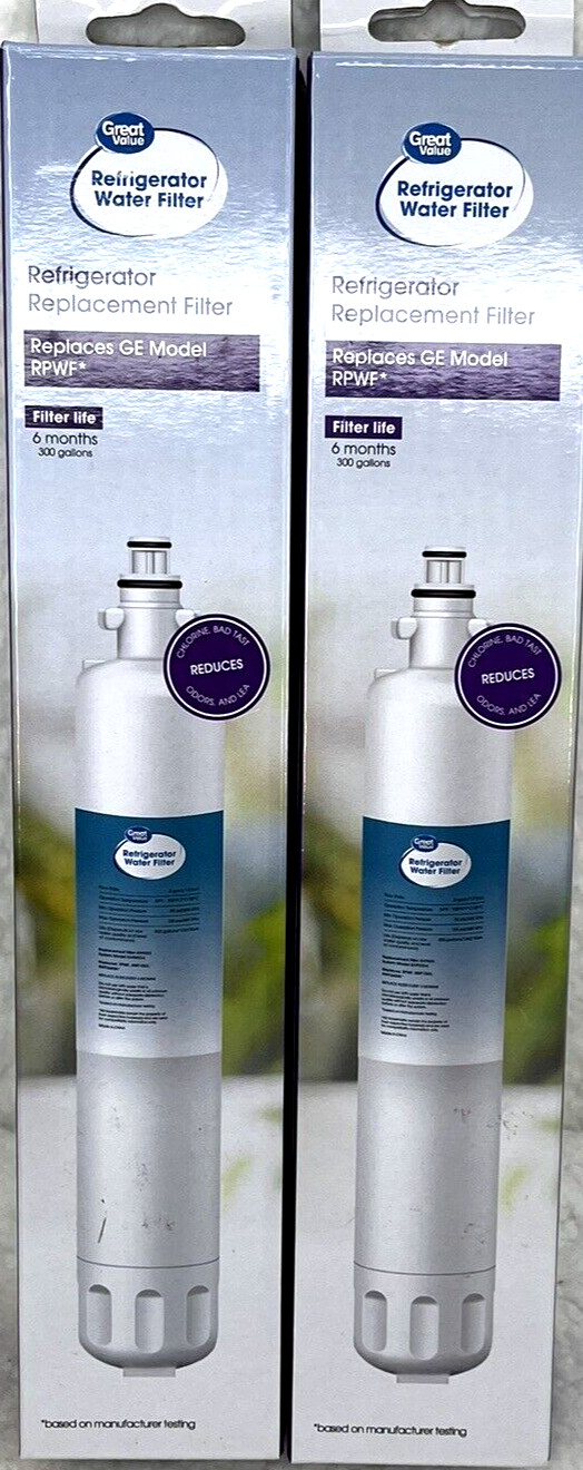 Refrigerator Water Filter Replaces GE Model RPWF 2-Pk by Great Value 6 Mo Each gallery