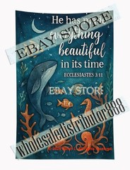 Tapestry Everything Sea Life Ecclesiastes 3 11 Christian encouragement 59X82 in