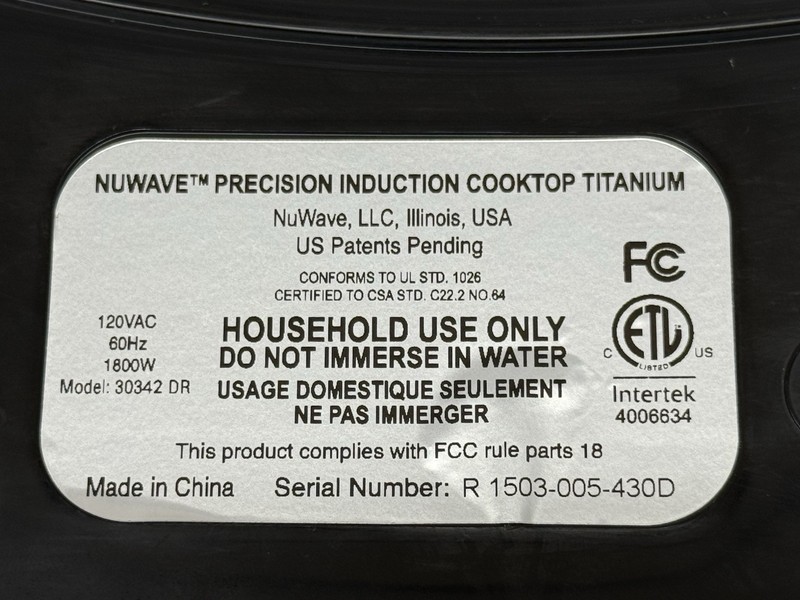 Nuwave PIC Titanium Precision Induction Cooktop Model 30342 gallery