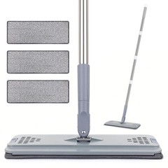 Flat Mop with 3 Pads, Microfiber Mops for Floor Cleaning Adjustable Handle 29…
