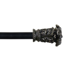 1″ Diameter Adjustable Single Drapery Curtain Rod With Chilton Finials, 28″-120″