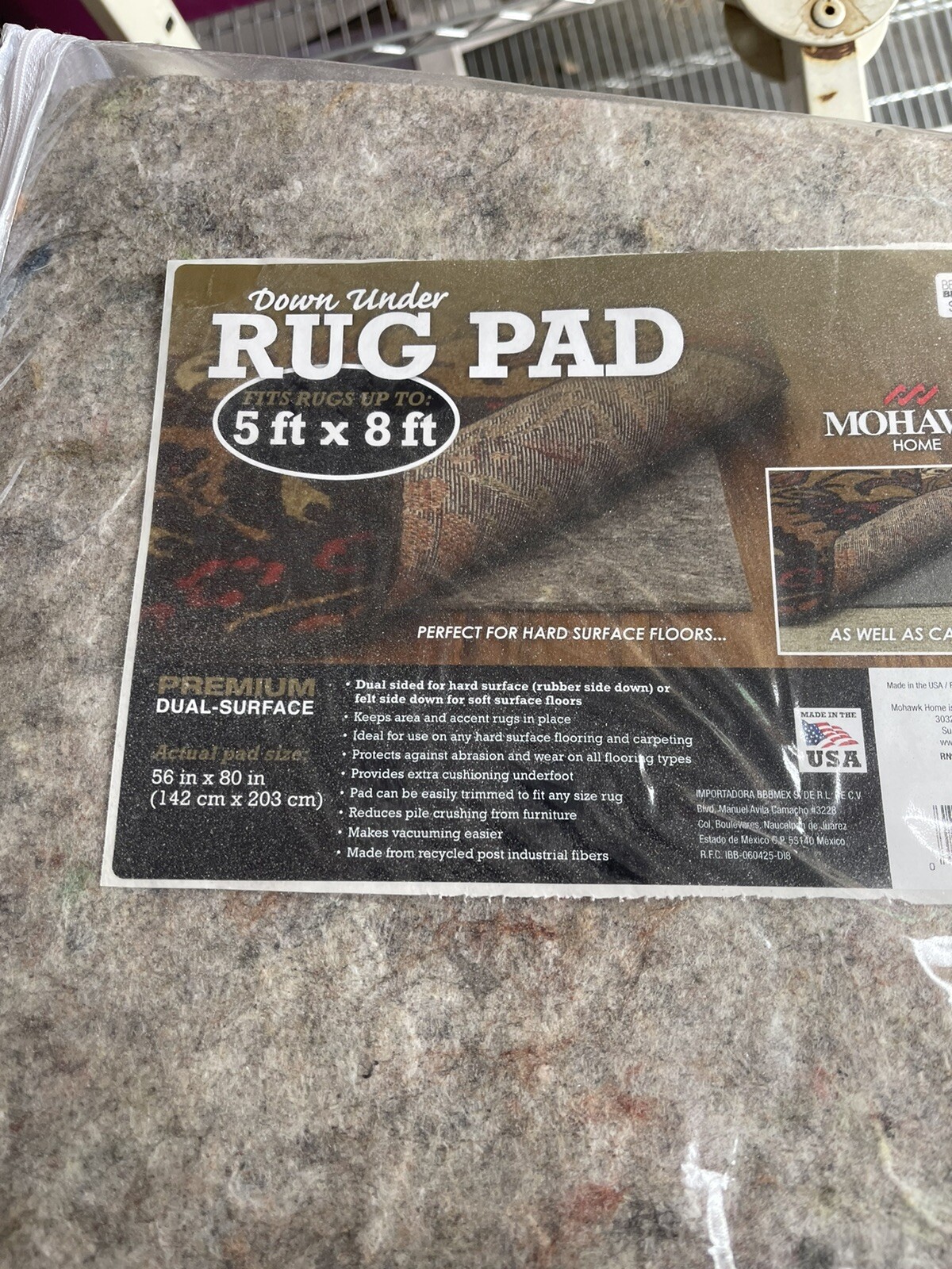 Mohawk Home Premium Dual Surface Rug Pad Brown Fits Rugs up to 5 ft x 8 ft gallery