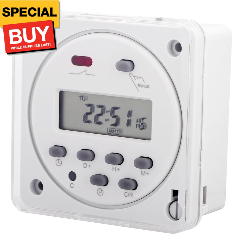 Timer Switch, CN101A, AC 220-240V 16Amp, Digital LCD Power Programmable Timer Ti gallery